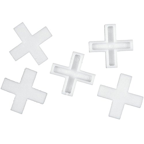 Connex Fliesenkreuze 3,0 mm - Praktisches Set mit 500 Stück - Aus robustem Kunststoff - weiß / Fliesenzubehör / Fliesenverlegehilfe / Fliesen-Abstandhalter / COX792003 von Connex