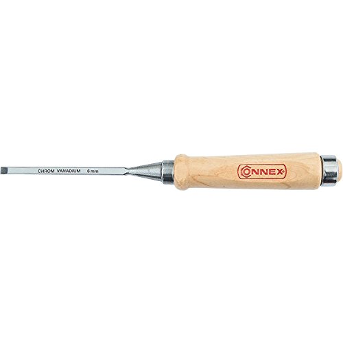 Connex COX861006 Stechbeitel mit Ulmer Heft aus Weißbuche und Chrom-Vanadium-Klinge mit Seitenfase, Breite 6 mm Connex COX861006 Stechbeitel mit Ulmer Heft aus Weißbuche und Chrom-Vanadium-Klinge mit Seitenfase, Breite 6 mm von Connex