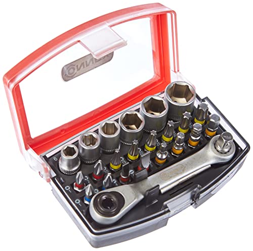 Connex Bit- und Steckschlüssel-Satz 25-teilig - Stabile Kunststoffbox - 1/4 Zoll - Inklusive Mini-Knarre & Bithalter - Für Montage- & Schraubarbeiten / Stecknuss-Set / Bit-Set / COXB973925 Connex Bit- und Steckschlüssel-Satz 25-teilig - Stabile Kunststoffbox - 1/4 Zoll - Inklusive Mini-Knarre & Bithalter - Für Montage- & Schraubarbeiten / Stecknuss-Set / Bit-Set / COXB973925 von Connex