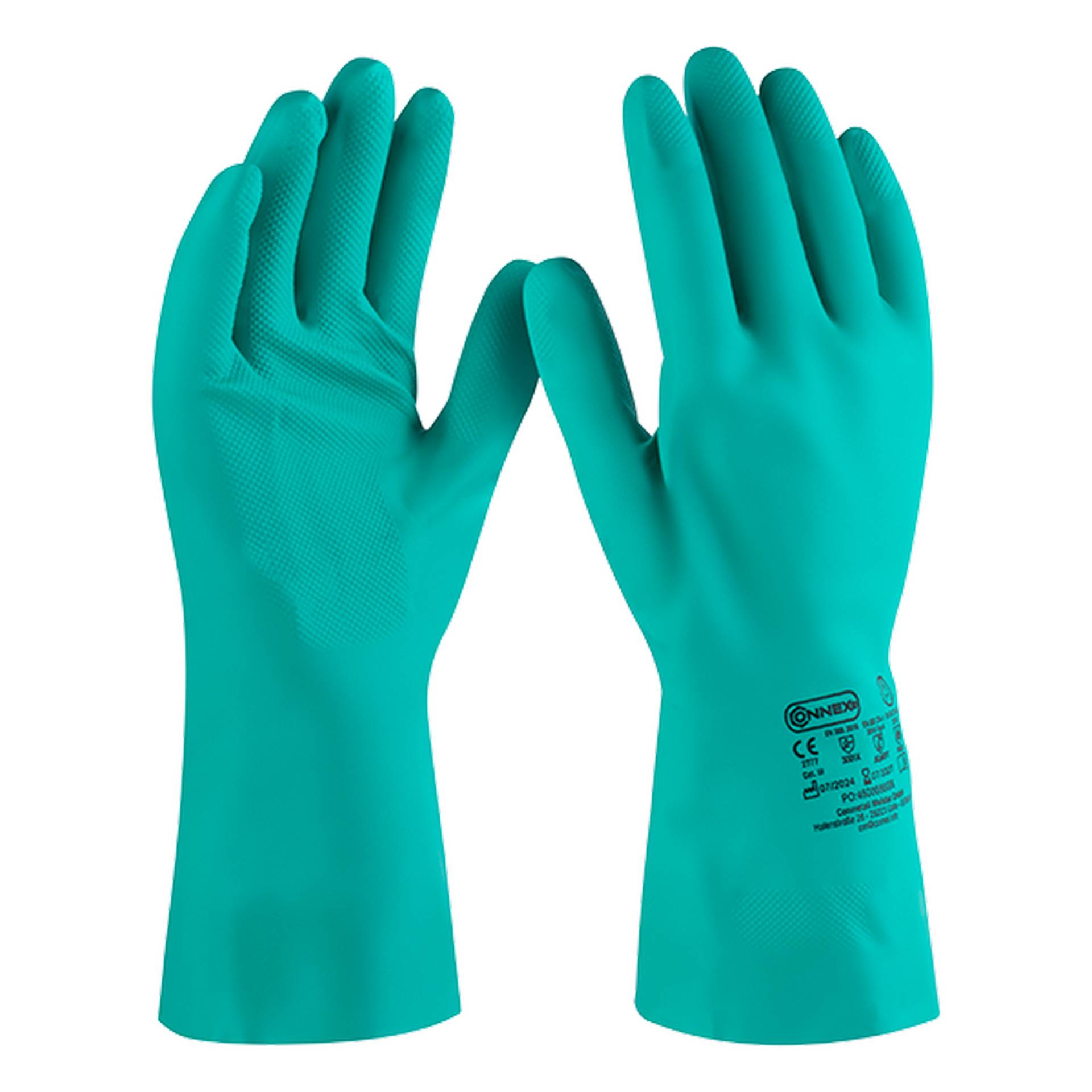 Connex Chemieschutzhandschuh 'Pro Liquid Chemical Nitril' grün Größe 10/XL Connex Chemieschutzhandschuh 'Pro Liquid Chemical Nitril' grün Größe 10/XL von Connex