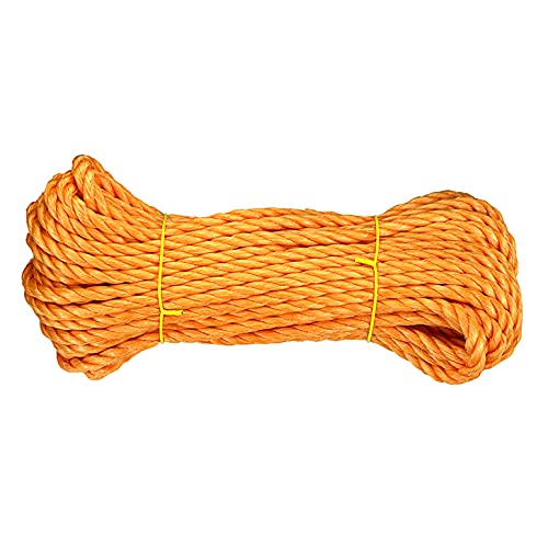 Connex DY2701311 Mehrzweckleine/Bootsleine, 8.0 mm x 30 m gefertigt nach EN699, belastbar bis 130 kg, Polypropylen, orange von Connex