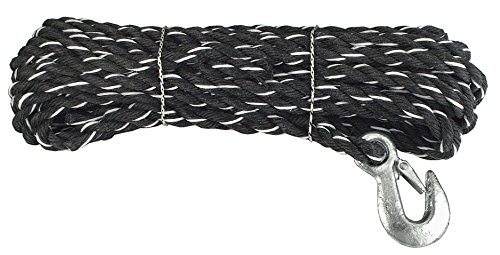 Connex DY2701351 Mehrzweckleine mit Karabinerhaken eingebunden, 14.0 mm x 10 m, gefertigt nach DIN 83332, belastbar bis 370 kg, schwarz-weiß von Connex