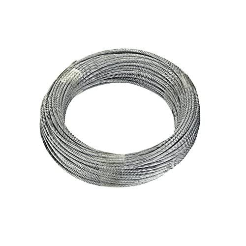 Connex DY2701385 Drahtseil mit Textilfaserseele, 20 m x 4 mm, verzinkt von Connex