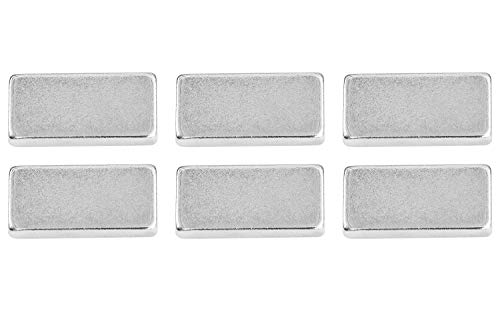 Connex Neodym-Quadermagnet - 20 x 10 x 3 mm (6 Stück) im praktischen Set - Extra starker Magnet - 4 kg Haftkraft - Für Haushalt, Werkstatt & Hobby / Powermagnet / Blockmagnet / DY7100008 von Connex