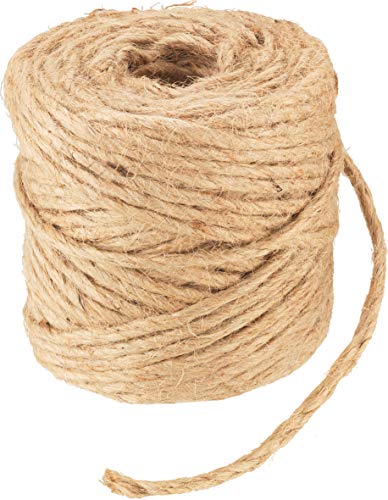 Connex Jute-Schnur 3 mm x 50 m - Zum Binden, Dekorieren & Verpacken - Reißfest & witterungsbeständig - Aus 100% natürlicher Jute / Dekoschnur / Paketschnur / Jutegarn / Gartenkordel / FLOR78701 von Connex