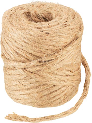 Connex Jute-Schnur 4 mm x 20 m - Zum Binden, Dekorieren & Verpacken - Reißfest & witterungsbeständig - Aus 100% natürlicher Jute / Dekoschnur / Paketschnur / Jutegarn / Gartenkordel / FLOR78702 von Connex