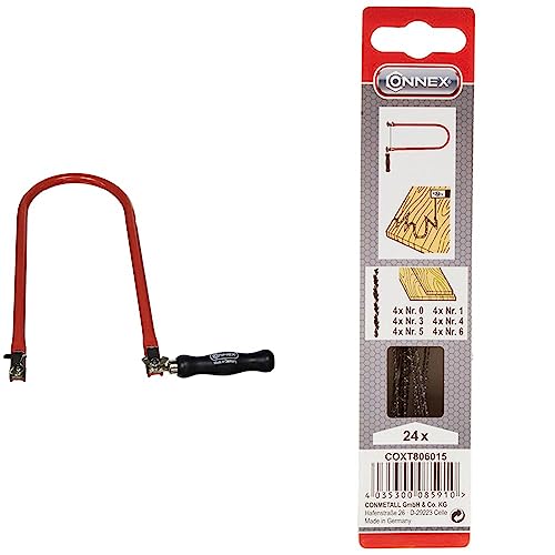 Connex Laubsägebogen 300 x 13 mm, COX806000 & Laubsägeblatt Holz Zarsa sortiert 24 Stück, COXT806015 von Connex