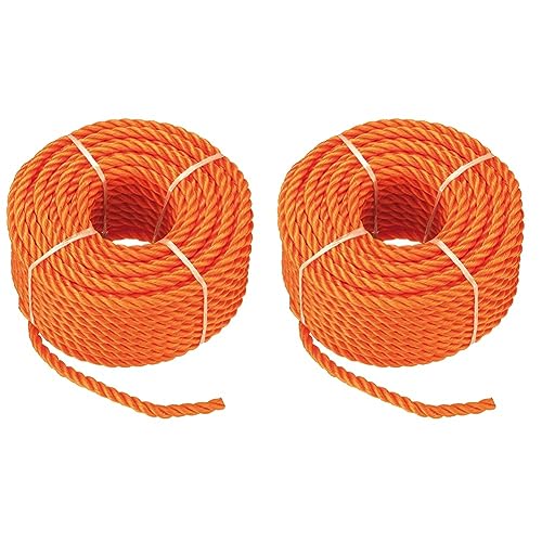 Connex Mehrzweckseil Polypropylen, 6 mm, 20 m, orange, B34082 (Packung mit 2) von Connex