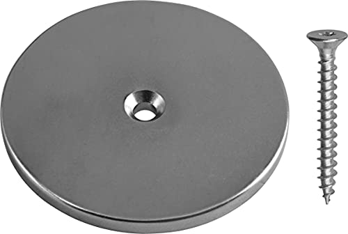 Connex Neodym-Scheibenmagnet-Ø 50 mm-Extra starker Magnet-14 kg Haftkraft-1 Stück-Für Haushalt & Werkstatt/Powermagnet/Mini-Magnet / DY7100033, silber, Ø 50 mm (1 Stück) von Connex