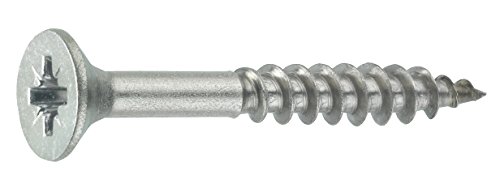 Connex Universalschrauben 4,0 x 50 mm - 1 kg Großpack - Senkkopf - PZ Pozidriv-Antrieb - Teilgewinde - Edelstahl rostfrei / Schrauben-Set / Schrauben im Beutel / KL3174050 von Connex