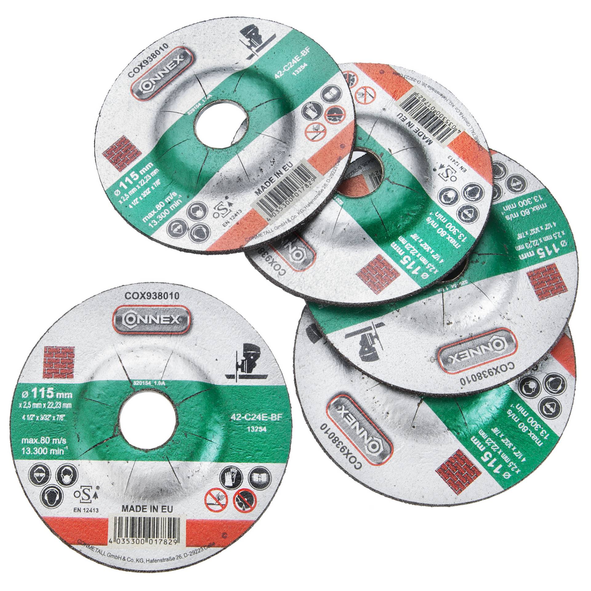 Connex Trennscheibe Stein 115 mm 5 Stück Connex Trennscheibe Stein 115 mm 5 Stück von Connex