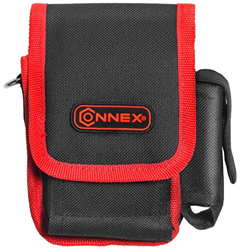 Connex Universal-Businesstasche - 2 Fächer - Mit Klettverschluss - Ideal für Baustelle, Büro & Outdoor - Aus Polyester - Pflegeleicht/Handytasche/Gürteltasche / COX952312, Red/Black von Connex