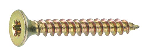 Connex Universalschrauben 5,0 x 30 mm - 1 kg Großpack - Senkkopf - TX-Antrieb - Vollgewinde - Gelb verzinkt / Schrauben-Set / Schrauben im Beutel / KL3215030 von Connex