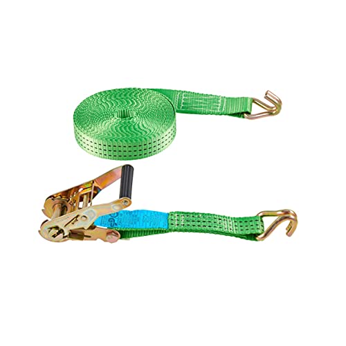 Connex Zurrgurt - Zweiteilig - 8 m x 38 mm - 3000 kg maximale Belastbarkeit - Mit Spannratsche & Spitzhaken - Aus Polyester / Spanngurt / Ladungssicherung / Ratschengurt / DY270606 von Connex