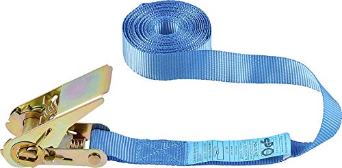 Connex Zurrgurt - Einteilig - 5 m x 25 mm - 500 kg maximale Belastbarkeit - Mit Spannratsche, ohne Haken - Aus Polyester / Spanngurt / Ladungssicherung / Ratschengurt / DY270601 von Connex