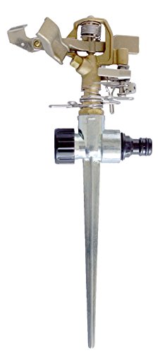 Cornat Impulskreisregner mit Spieß, Messing / Rasensprenger / Sektorenregner / Kreisregner / Garten Bewässerung / FLOR89575, Gold/Silber Cornat Impulskreisregner mit Spieß, Messing / Rasensprenger / Sektorenregner / Kreisregner / Garten Bewässerung / FLOR89575, Gold/Silber von Meister
