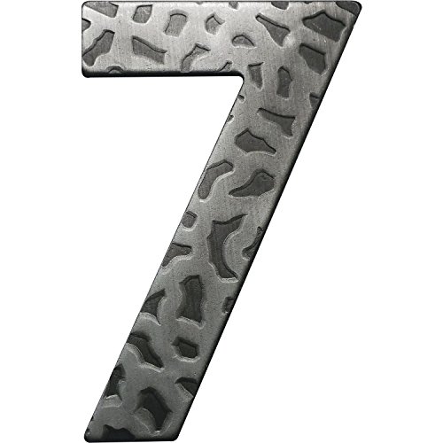 Hausnummer Ziffer "7"| Schmiedeeisen | antik | Höhe: 120 mm | 1 Stück | schwarz verzinkt von Connex