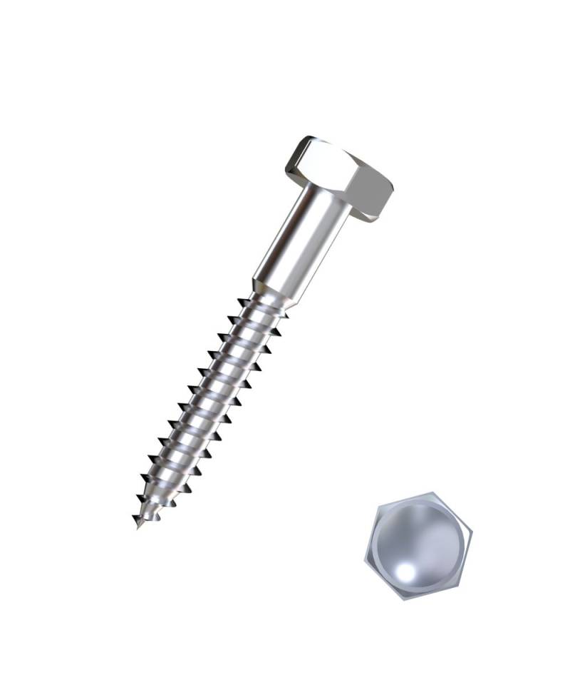 Connex Holzschrauben 10.0 x 80 mm Sechskant Sechskantkopf - 10 Stk. von Connex