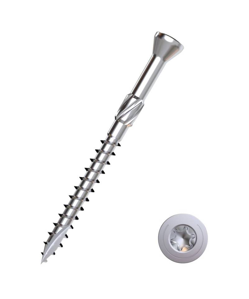 Terrassenschrauben 5,0 x 50 mm, TX 25, 150 Stück, Edelstahl C1 Terrassenschrauben 5,0 x 50 mm, TX 25, 150 Stück, Edelstahl C1 von Connex