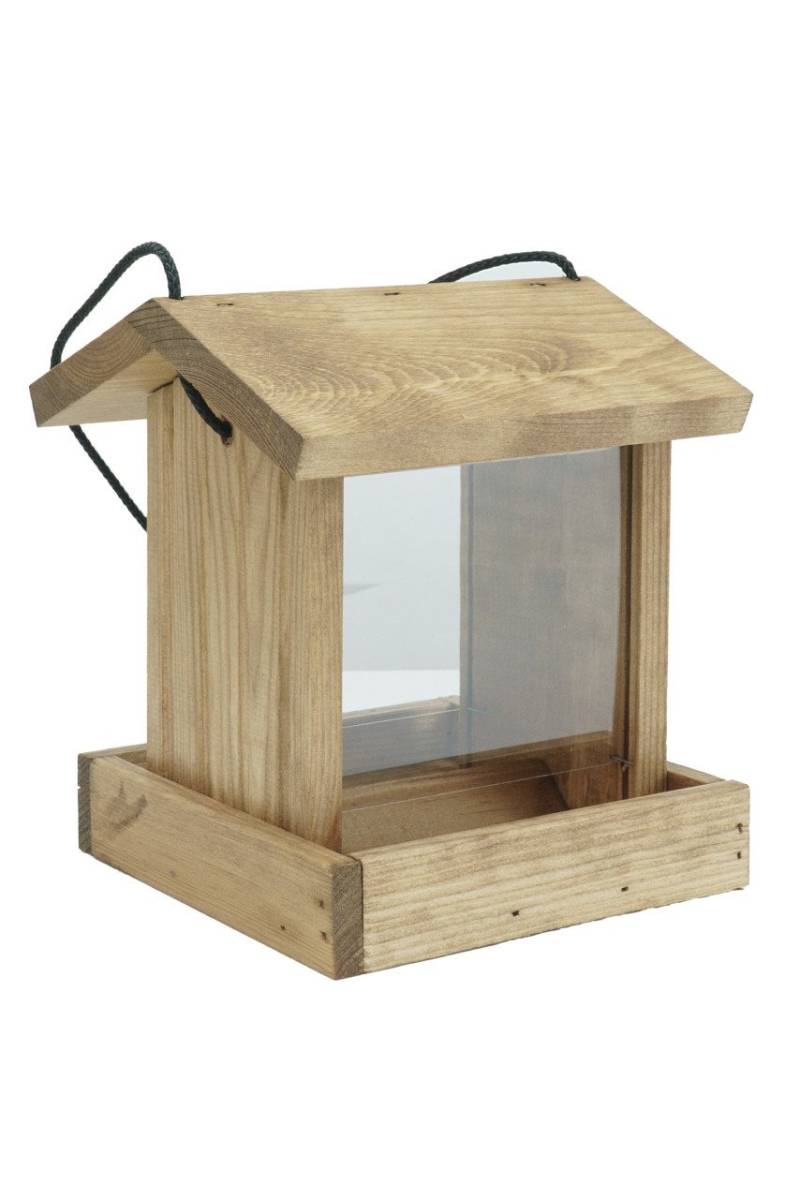 Vogelfutterhaus Fritz mit Plexiglas 30 x 17 x 17 cm braun von Conni Oberkircher's