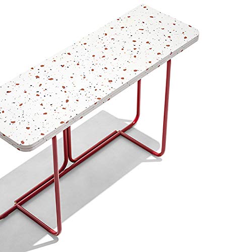 Konsolentisch, Modell DEE-J, erhältlich in 3 Varianten mit doppelter Tischplatte, klappbar, Design (Oxidrot matt und Terrasse) von Connubia