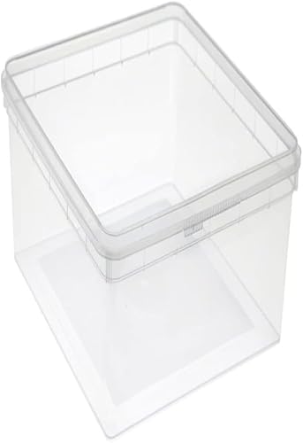 *** 10 Eimer mit Deckel 5l Transparent Eckig | Kunststoff Eimer Lebensmittelecht, luftdicht und stabil | Leer Eimer mit Griff und Deckel für Lebensmittel Chemie Waschpulver Klebstoffe geeignet von Conny Clever