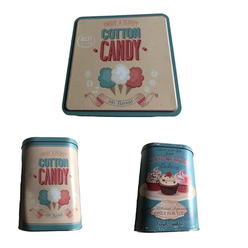Conny Clever 3 Nostalgiedosen Dosen Kaffee Tee Zucker Vorrats-Dose Metall Blechdose Vintage von Conny Clever