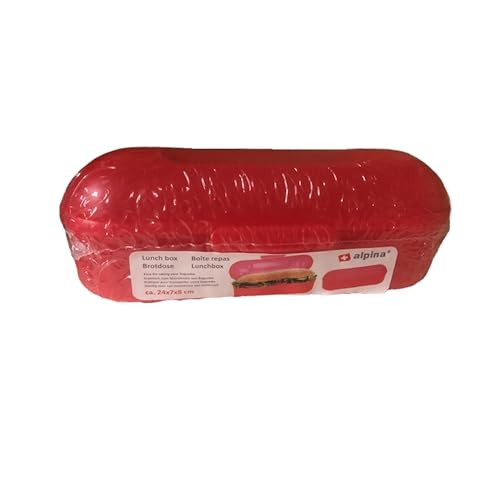 Conny Clever Baguette Lunchbox, Brotdose in Rot, 24x7x8 cm von Conny Clever