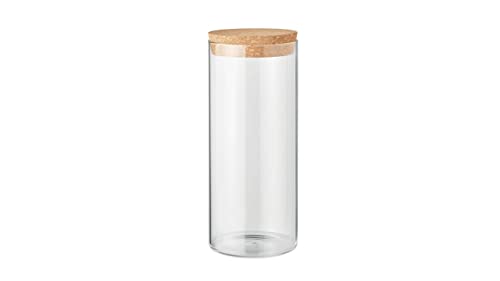 Conny Clever Vorratsdosen Glas mit Deckel Set - Aufbewahrungsboxen für die Küche - [MOTTENSICHER] -4er Set x 1.0L - aus Borosilikatglas mit handgefertigtem Korkdeckel - Vorratsdosen Luftdicht von Conny Clever