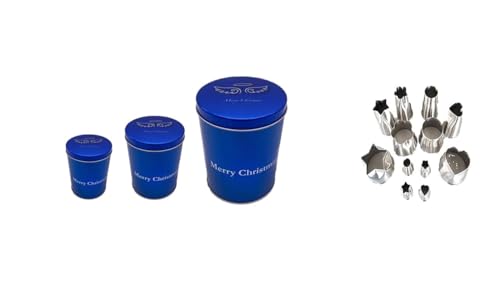 """Edelstahl Ausstechformen 12 Stück Ringe Keksformen Cutter Set Speiseringe Keks Cookie Rund Plätzchen Ausstecher von Conny Clever