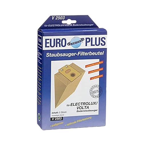 Euro Plus V2503 Staubsaugerbeutel für geeignet passend für Electrolux/Volta Bodenstaubsauger, 5 Stück von Conny Clever