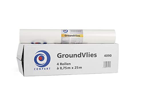 4 Rollen CONPART Basisvlies Malervlies Renoviervlies glattes Vlies 150 g/m² - 0,75 x 25 m (Grundpreis pro m² = 1,33 €) von Conpart