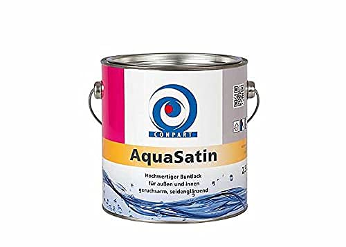 Conpart AquaSatin 8052 - Weiß- und Buntlacke - Für den Einsatz im Innen- und Außenbereich 2,5 Liter von Conpart