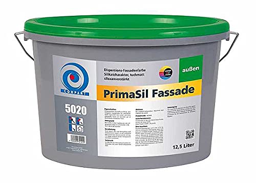 Conpart PrimaSil Fassade 5020 - Siloxanverstärkte, matte Dispersions-Fassadenfarbe mit Silikatcharakter - 12,5 Liter von Conpart