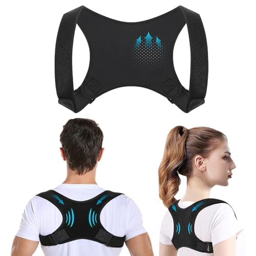 Rücken Geradehalter, Verstellbare und Atmungsaktive Haltungskorrektur Rücken Herren Damen Vorbeugung von Schmerzen Rückenstützgürtel für Rückenstütze Schultergurt Haltungskorrektur(Schwarz, L-XL) von Conponous