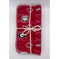 Uga Georgia Bulldogs Wiederverwendbare Stoffservietten 8 "x 8" Set Mit 12 2-Lagigen, Umweltfreundlichen, Papierlosen Papiertüchern von ConsciousHomeComfort