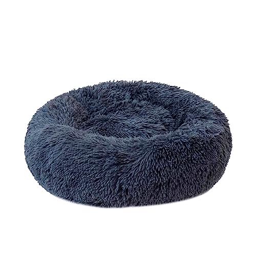 Consentida Rundes Kinderbett Pile - Anti-Stress-Bett für Hunde - 50 x 50 x 12 cm - Anthrazit - Einfache Reinigung Rutschfester Unterlage - Hundezubehör von Consentida