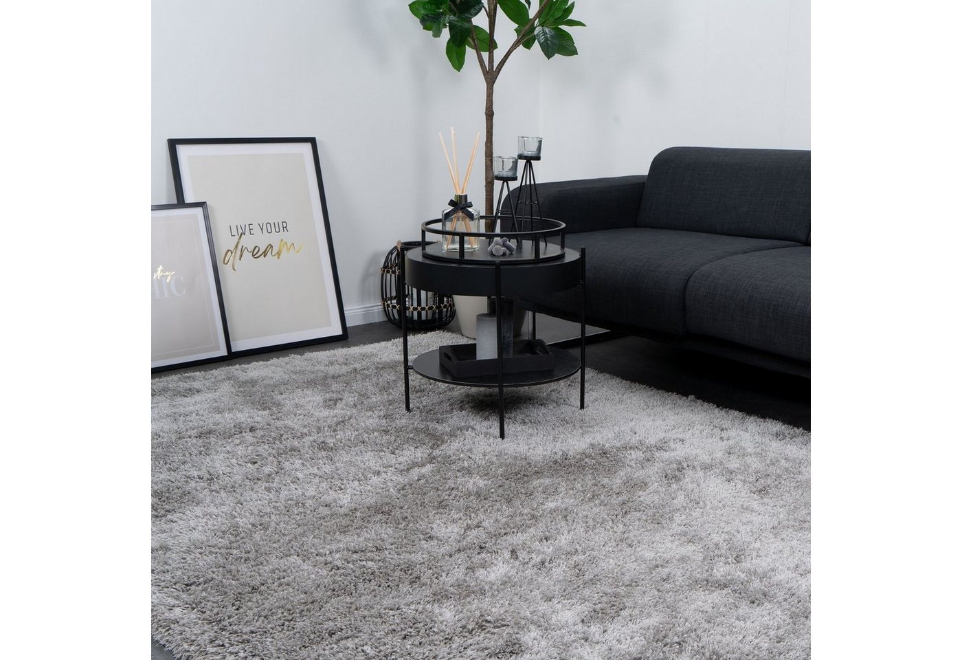 Designteppich MONA Teppich Wohnzimmer Hochflor Shaggy langflorig handgefertigt, Consilio Concept von Consilio Concept