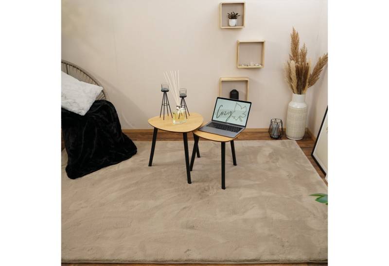Consilio Concept Fellteppich Teppich Hasenfell Imitat COZY Fell Hochflor rechteckig Höhe: 22 mm von Consilio Concept