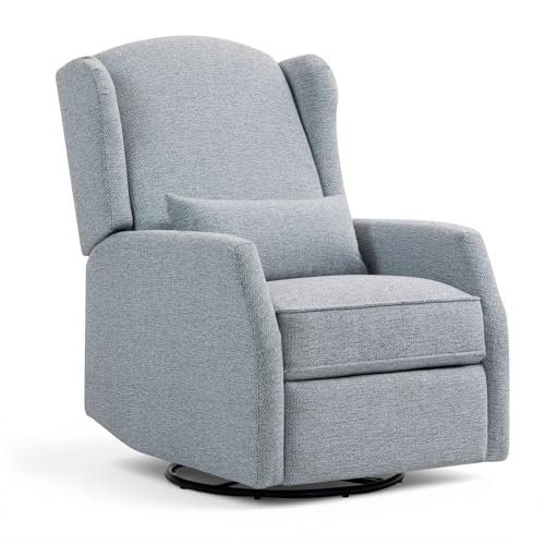 Consofa Relaxsessel Fernsehsessel mit Liegefunktion, 360°Drehbarer TV Sessel Wohnzimmer, Relaxsessel mit Wippfunktion & Drehfunktion für Schlafzimmer, Manuell Verstellbar(Grau) von Consofa