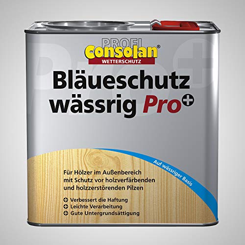 Consolan Profi Bläueschutz Holzgrundierung Holzschutz außen, wässrig, 5 l (1er Pack) von Consolan