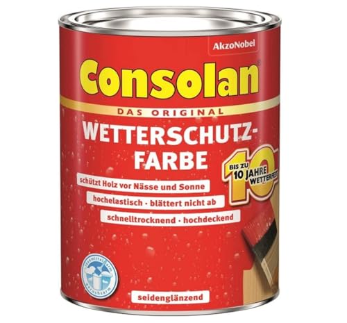 Consolan Profi Wetterschutzfarbe Holzschutz außen 2,5 Liter Ral 7016 Anthrazitgrau von Consolan
