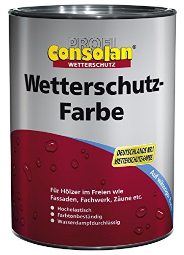 Consolan Profi Wetterschutzfarbe RM 204 rotbraun 2,5 Liter von Consolan