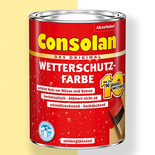 Consolan Wetterschutz-Farbe (2,5 l, nordisch gelb) von Consolan