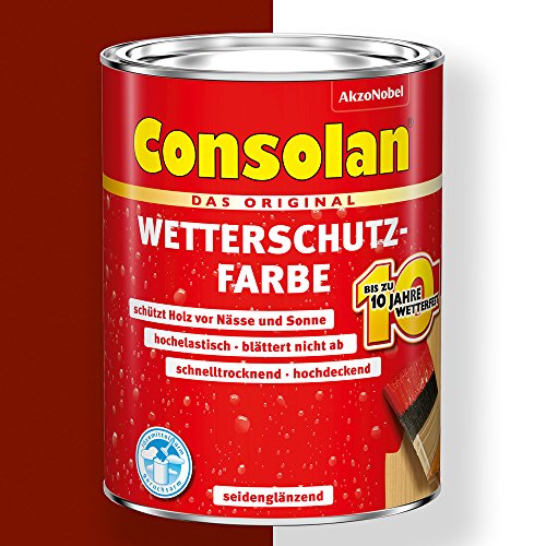 Consolan Wetterschutz-Farbe (2,5 l, schwedenrot) von Consolan