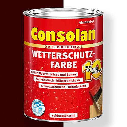 Consolan Wetterschutz-Farbe (5 l, dunkelbraun) von Consolan