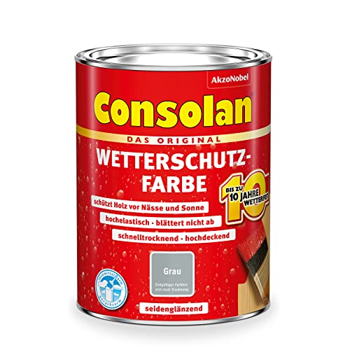 Consolan Wetterschutz-Farbe (750 ml, grau) von Consolan