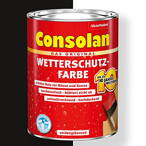 Consolan Wetterschutz-Farbe (750 ml, schwarz) von Consolan