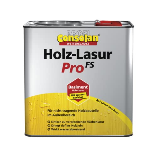 Profi Consolan Holz-Lasur Pro FS Holzlasur 0,75l 2,5l (0,75L, Kastanie) von Consolan