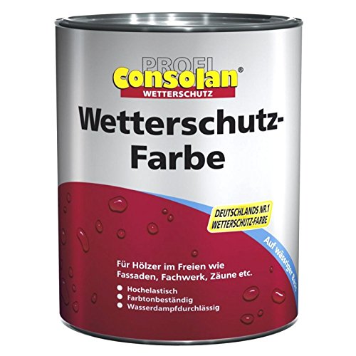 Profi Consolan Wetterschutzfarbe Braun 2,5 Liter von Consolan